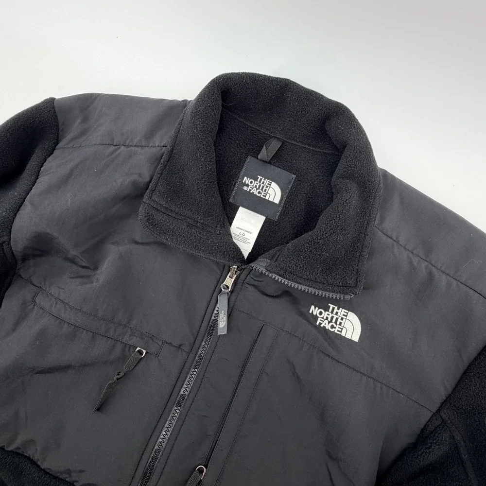 The North Face Jacket Mens L Black Denali Polartec Fleece Full Zip A193 Retro